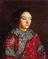 岸田劉生「支那服を着た妹照子像」1921年